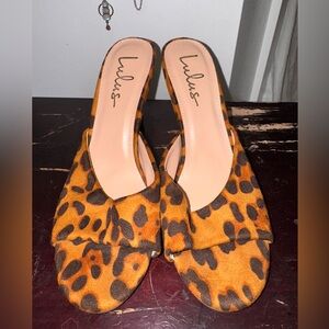 Lulus Leopard Kitten Heels Size 8